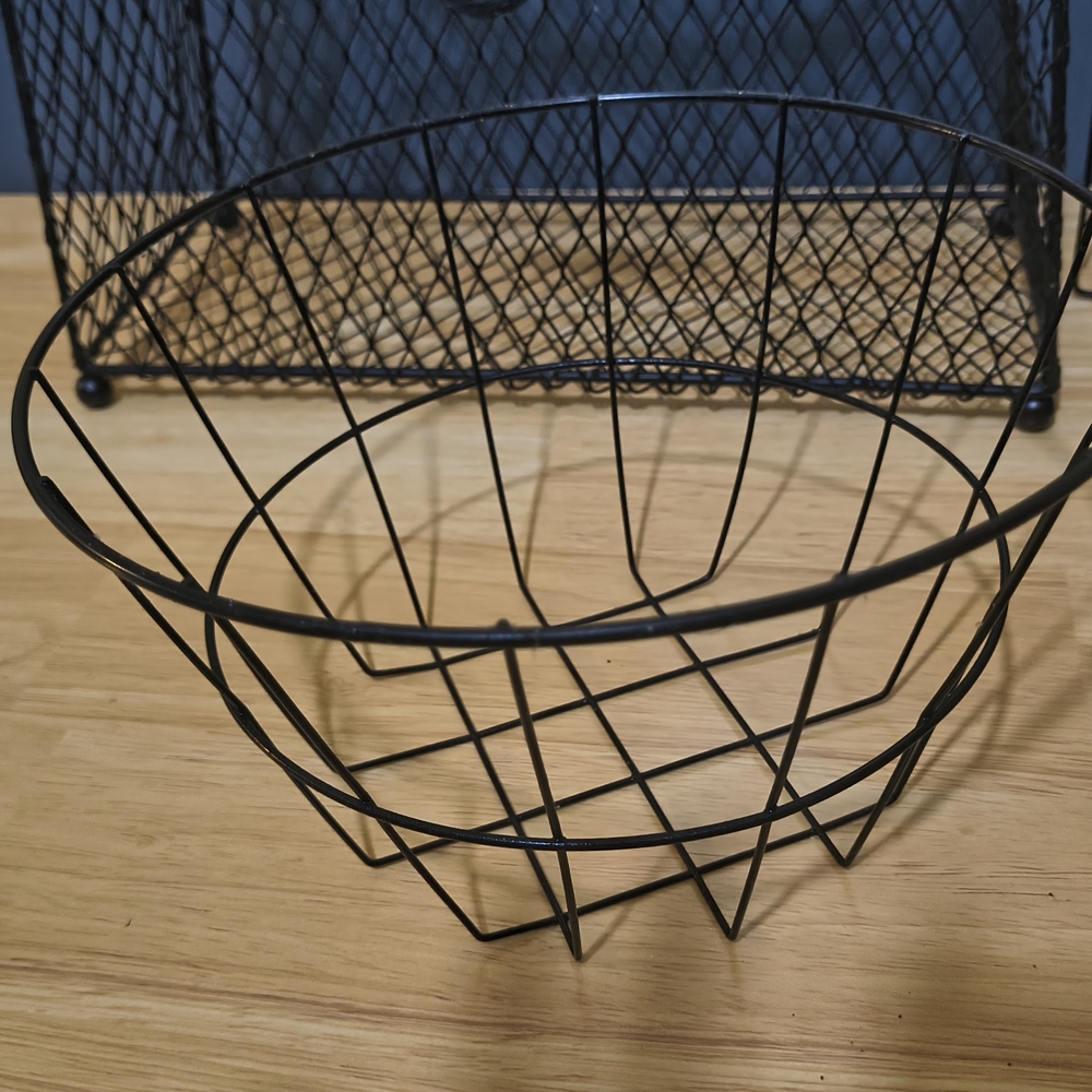 8x Black Wire Storage Basket Set - Home Accents - Picture 6 of 7